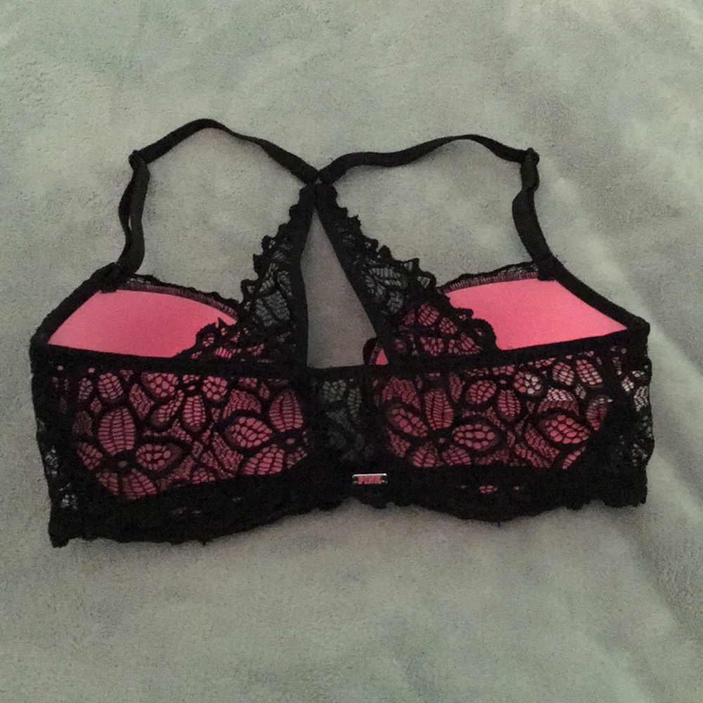 NWOT VS black lace razorback date night bra